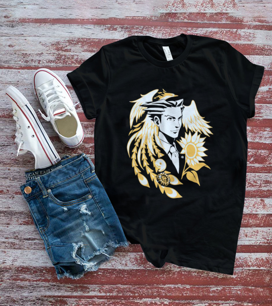 Phoenix Wright Sunflower Justice Attorney Wings Art Nouveau T-Shirt