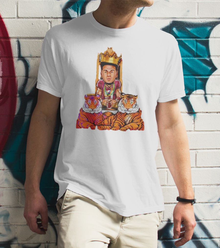 Jordan Travis King On Throne With Tigers Joe Exotic T-Shirt