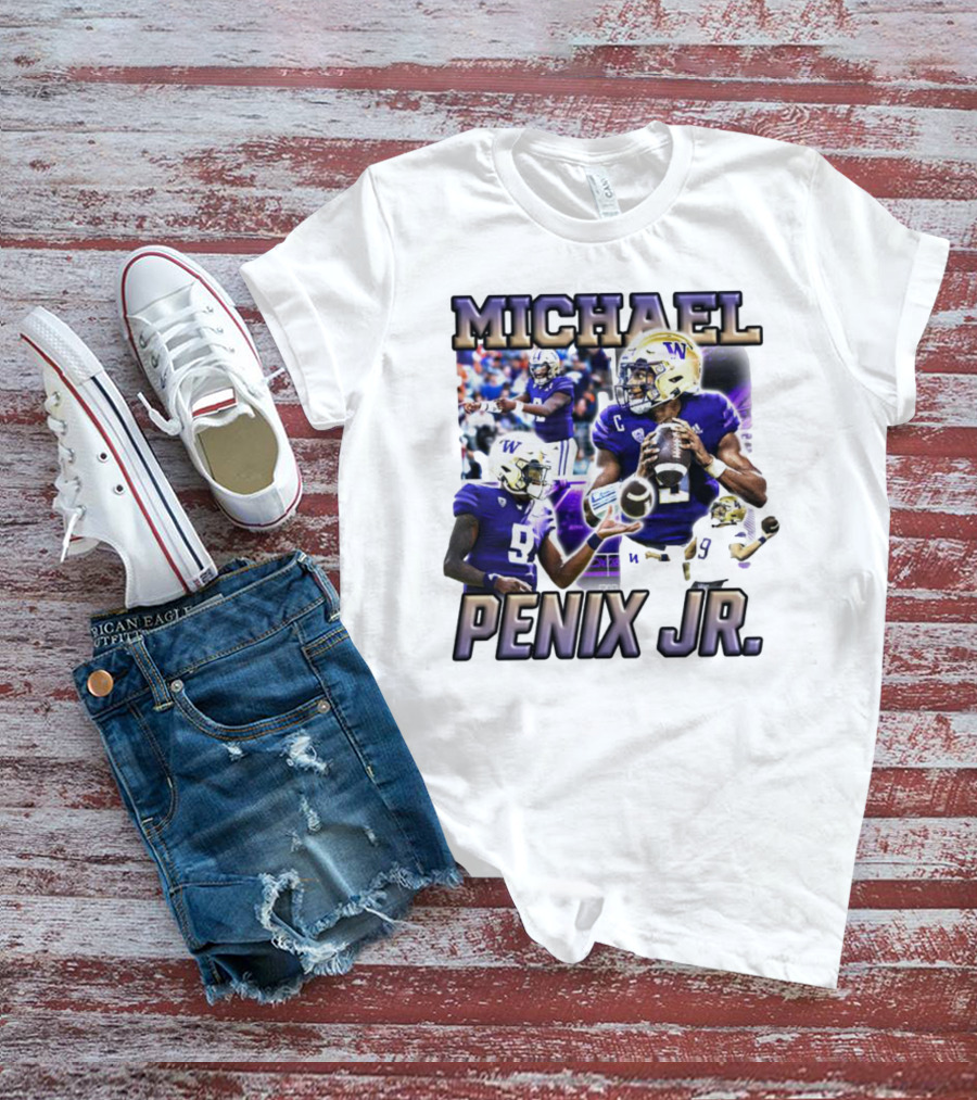 Michael Penix Jr. Washington Huskies Quarterback Football Player T-Shirt