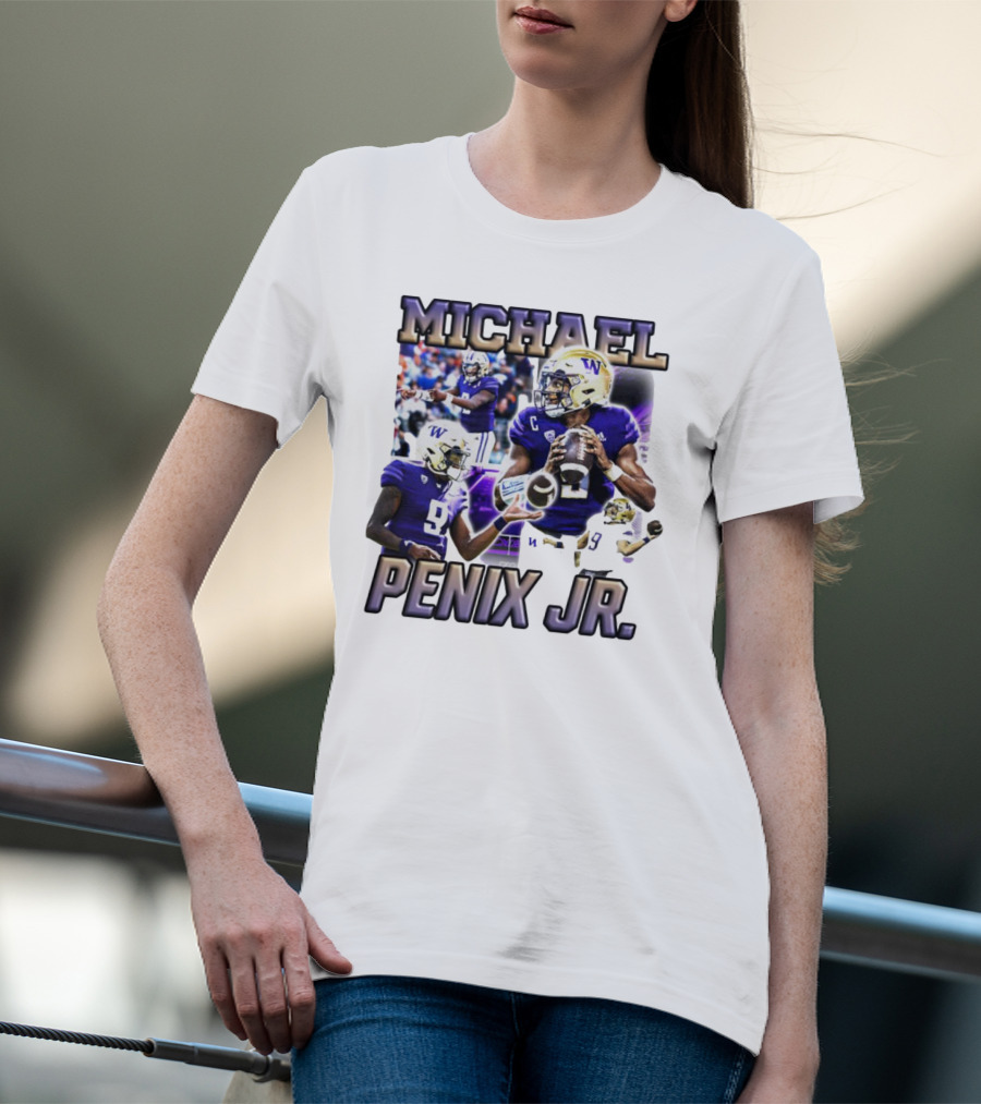 Michael Penix Jr. Washington Huskies Quarterback Football Player T-Shirt