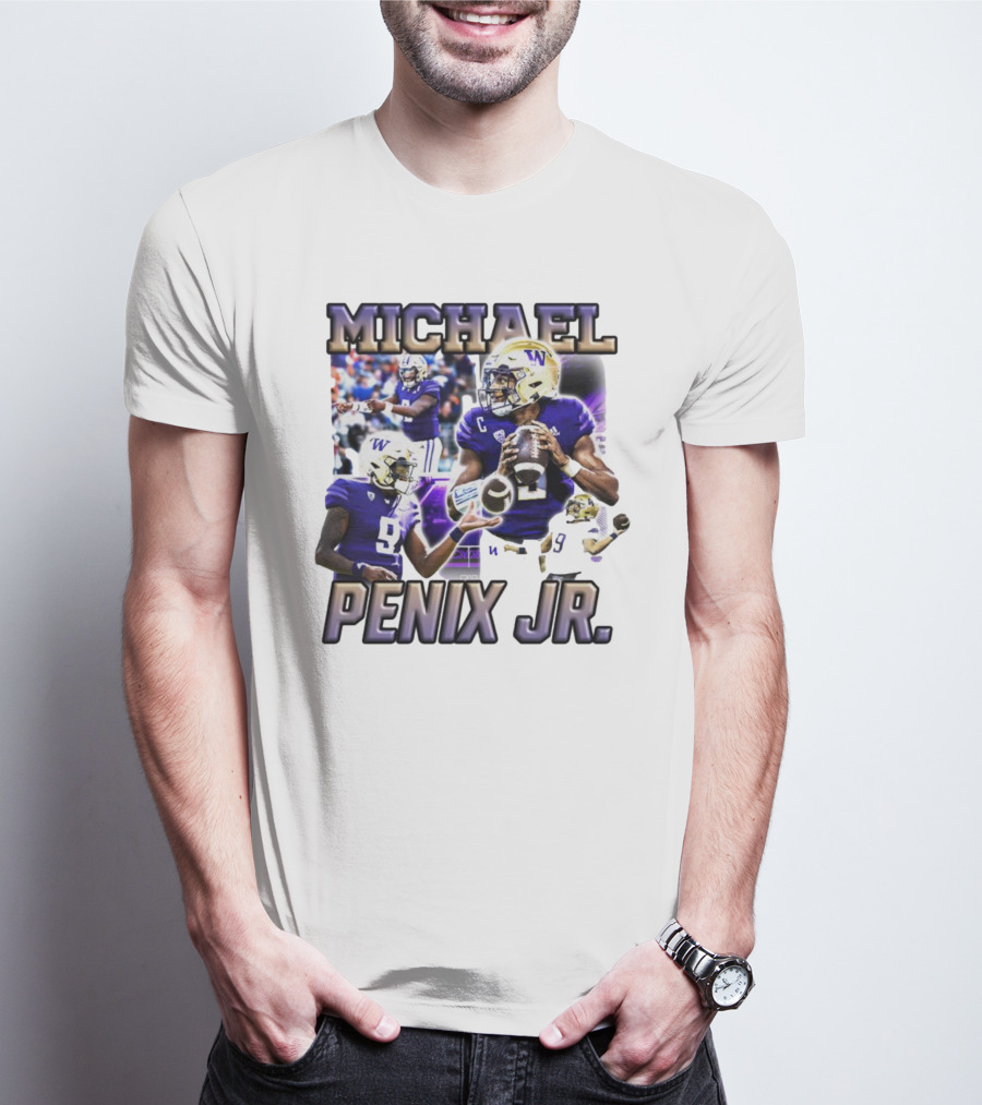 Michael Penix Jr. Washington Huskies Quarterback Football Player T-Shirt
