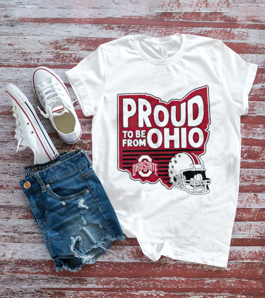 Proud To Be From Ohio State Buckeyes Football Helmet T-Shirt