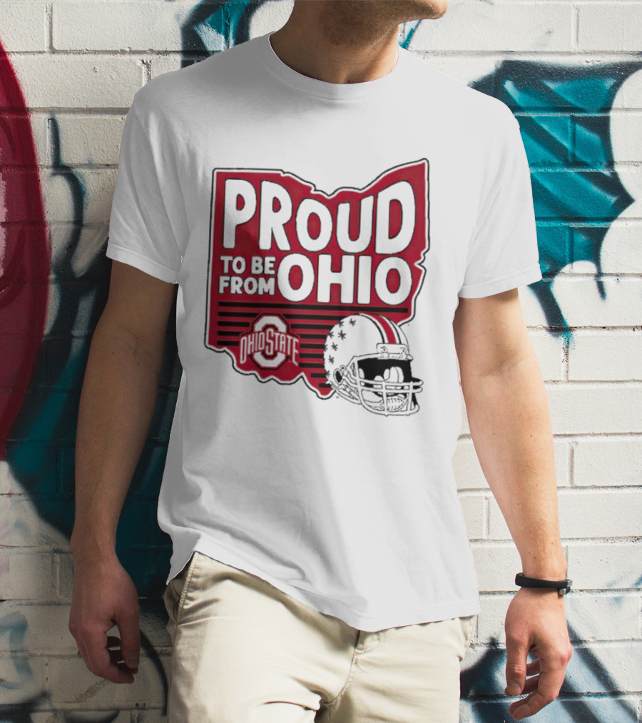 Proud To Be From Ohio State Buckeyes Football Helmet T-Shirt
