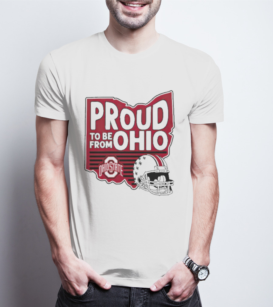 Proud To Be From Ohio State Buckeyes Football Helmet T-Shirt
