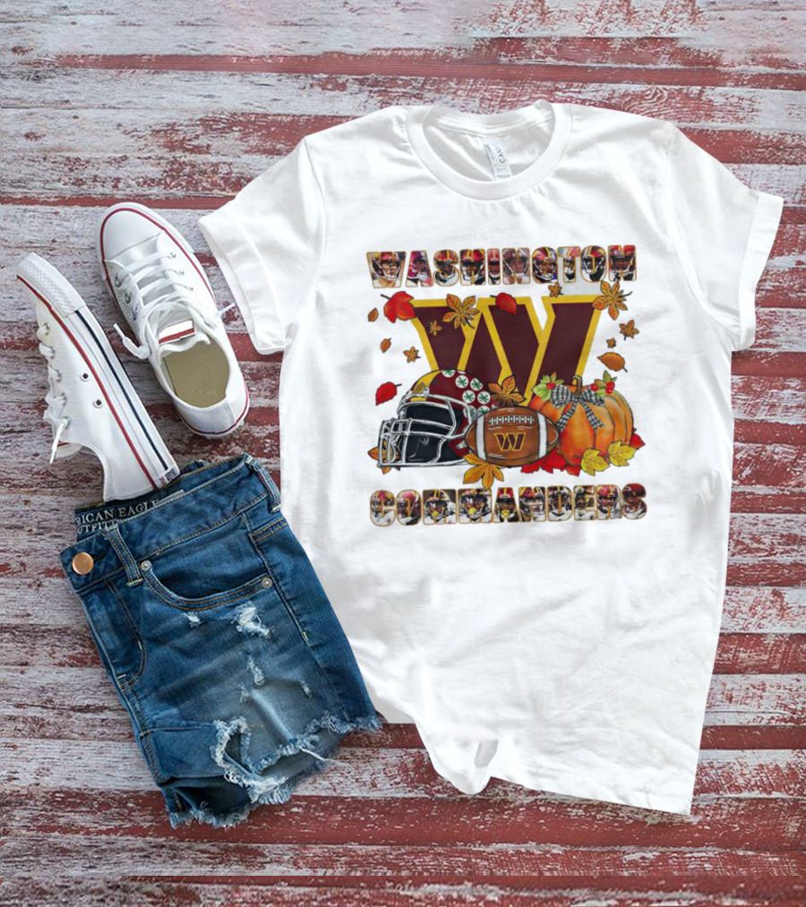 Washington Commanders Fall Helmet Football Pumpkin T-Shirt