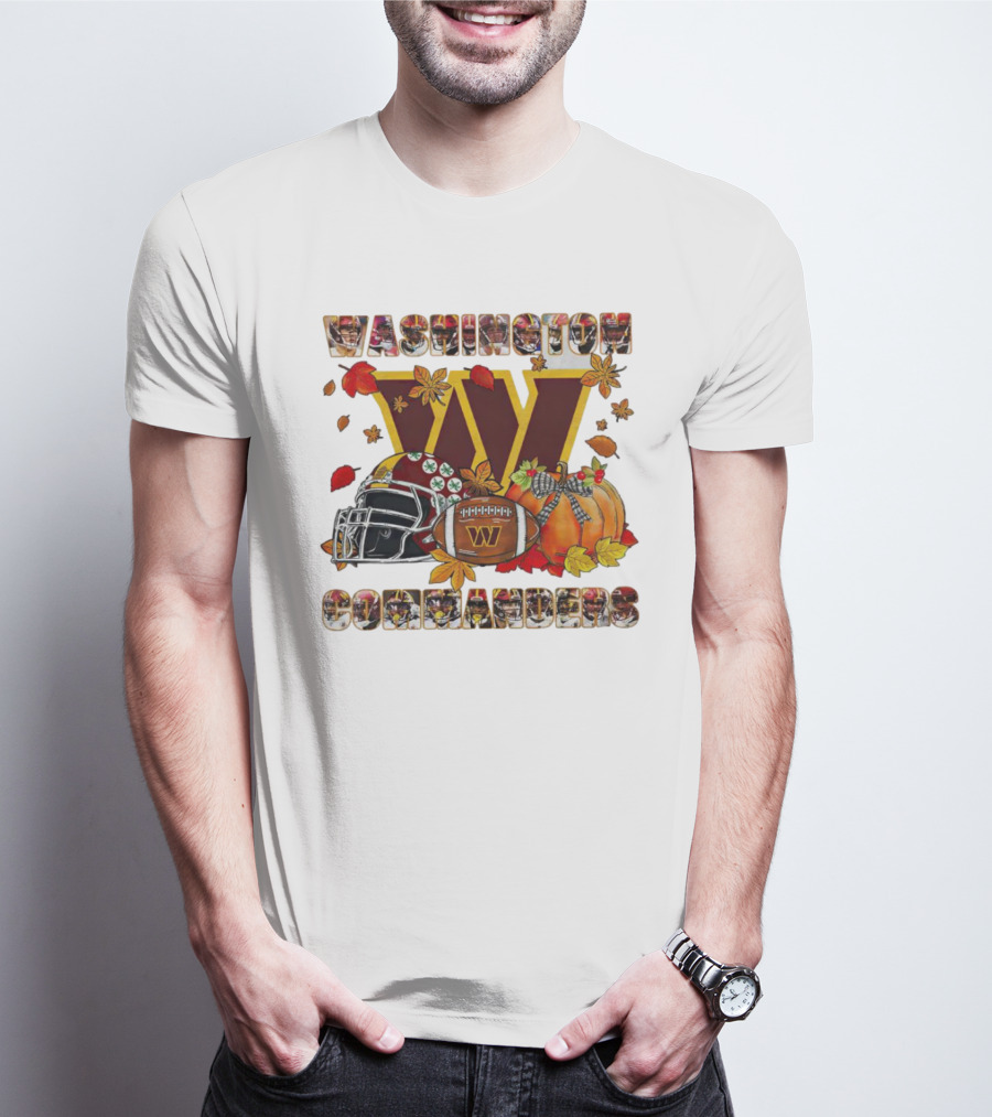 Washington Commanders Fall Helmet Football Pumpkin T-Shirt