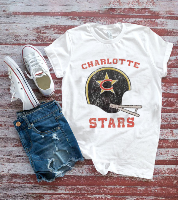 Charlotte Stars Football Helmet T-Shirt