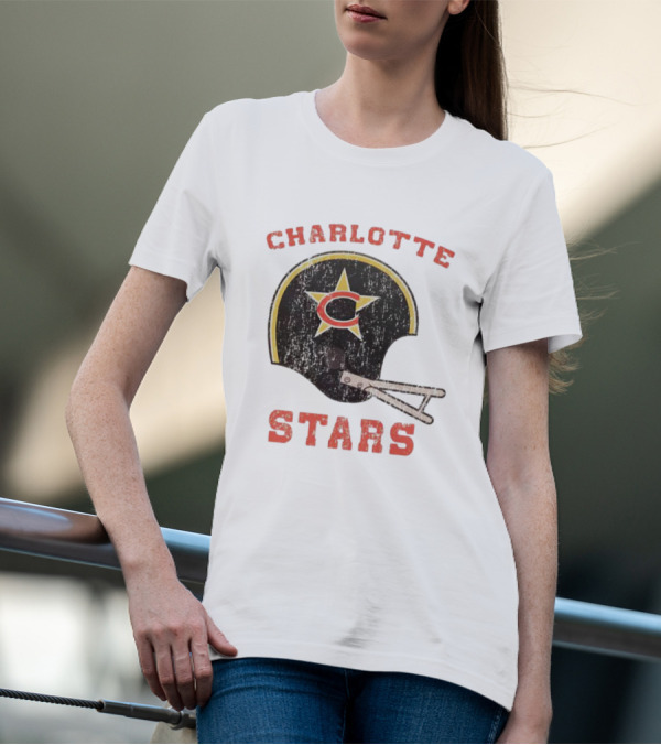 Charlotte Stars Football Helmet T-Shirt