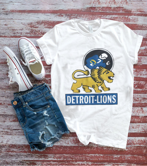Detroit Lions 1952 Vintage Inspired Graphic With Classic Lion Emblem T-Shirt
