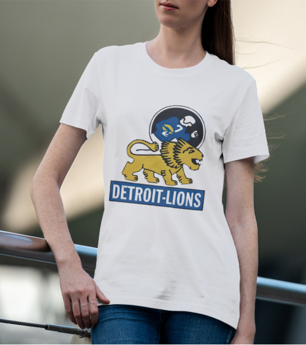 Detroit Lions 1952 Vintage Inspired Graphic With Classic Lion Emblem T-Shirt