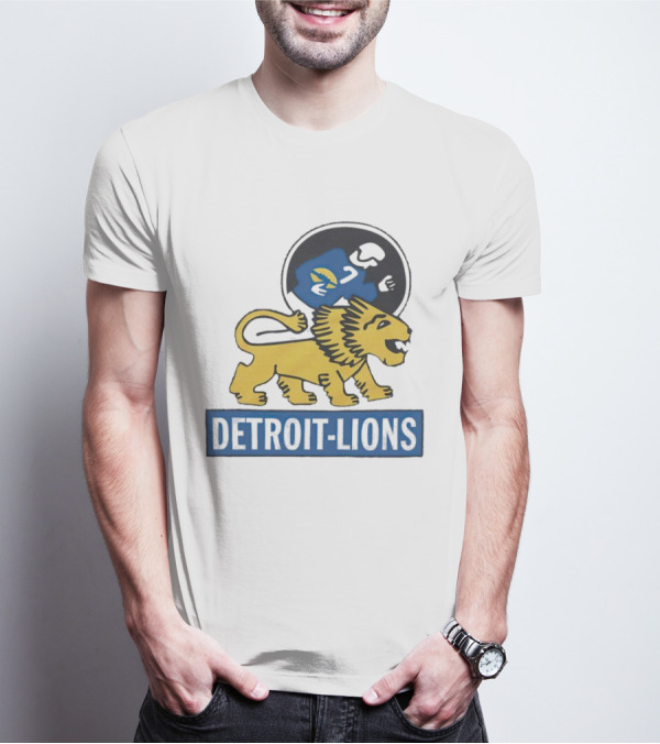 Detroit Lions 1952 Vintage Inspired Graphic With Classic Lion Emblem T-Shirt