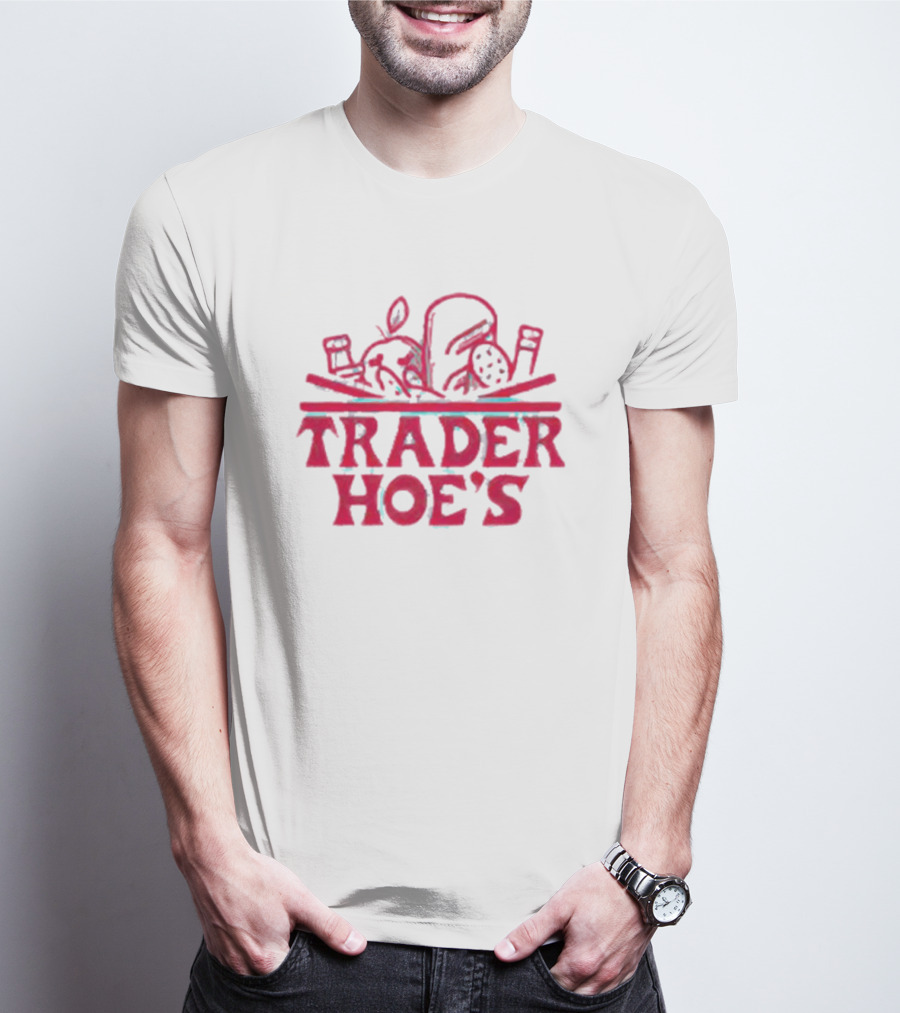 Trader Hoe’s Logo With Red Sketch Apparent Iconography T-Shirt