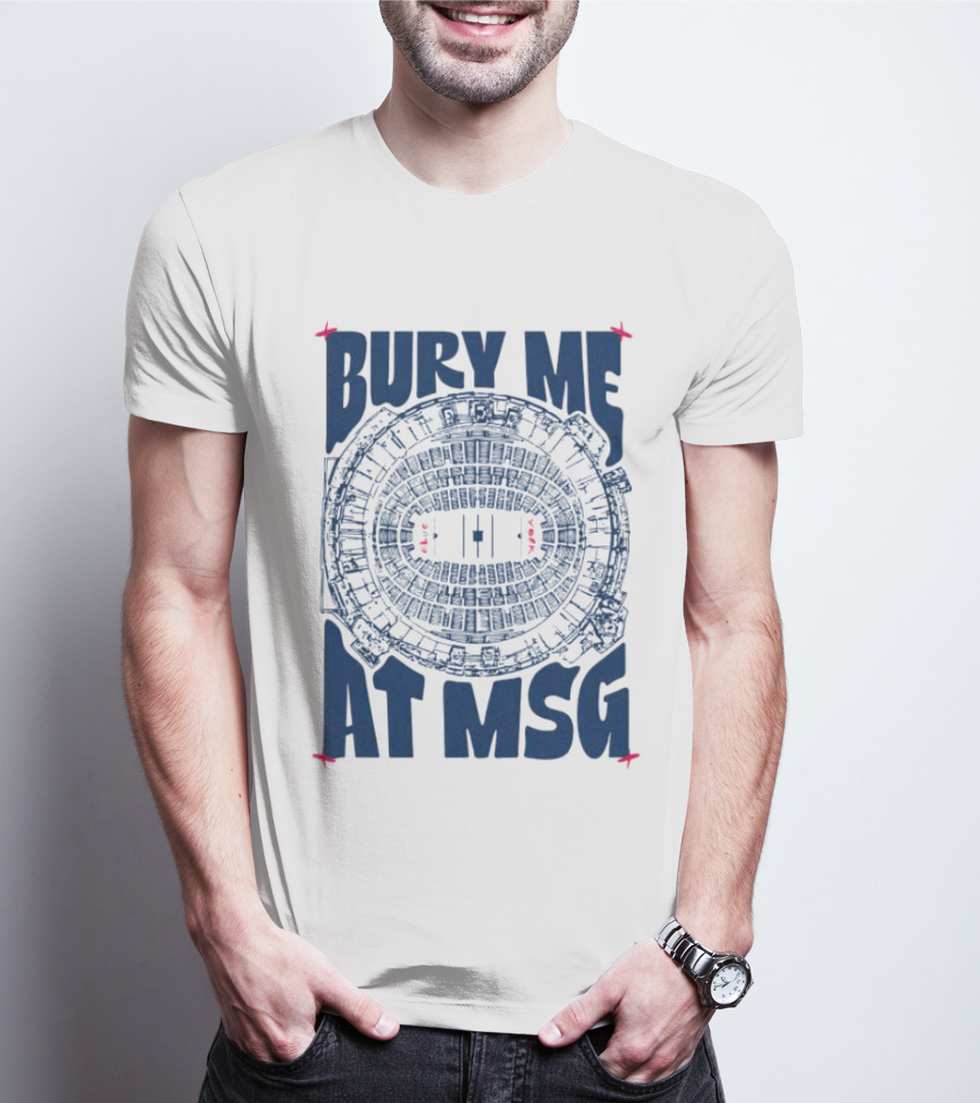 Bury Me At MSG Stadium Blueprint T-Shirt