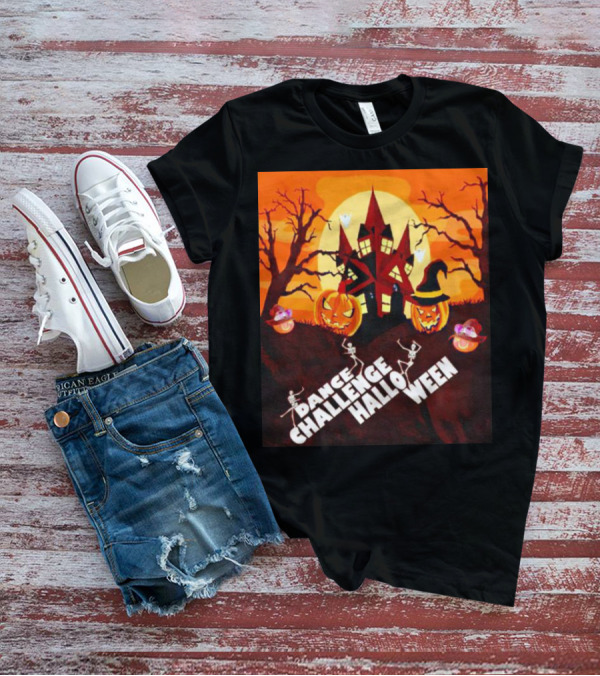 Dance Challenge Halloween Pumpkin Haunted House Spooky Night T-Shirt