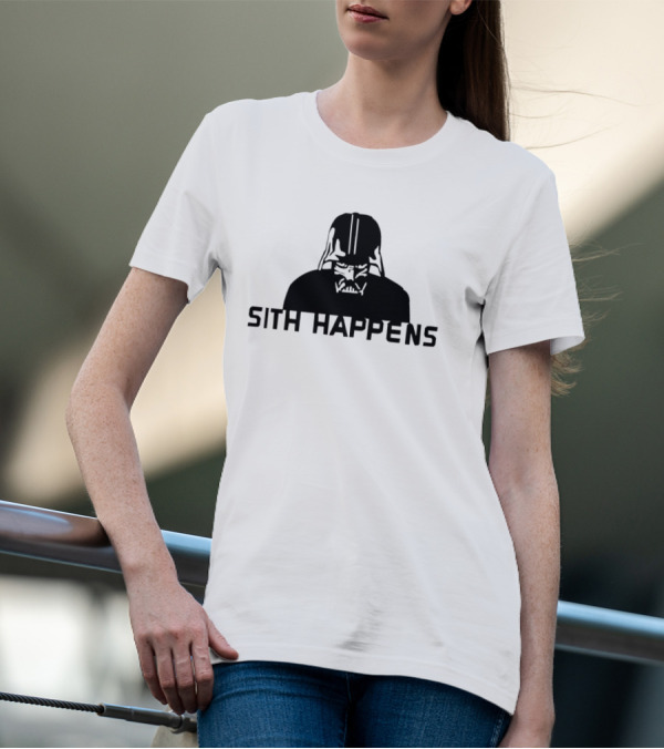 Darth Vader Sith Happens Iconic Star Wars Humor T-Shirt