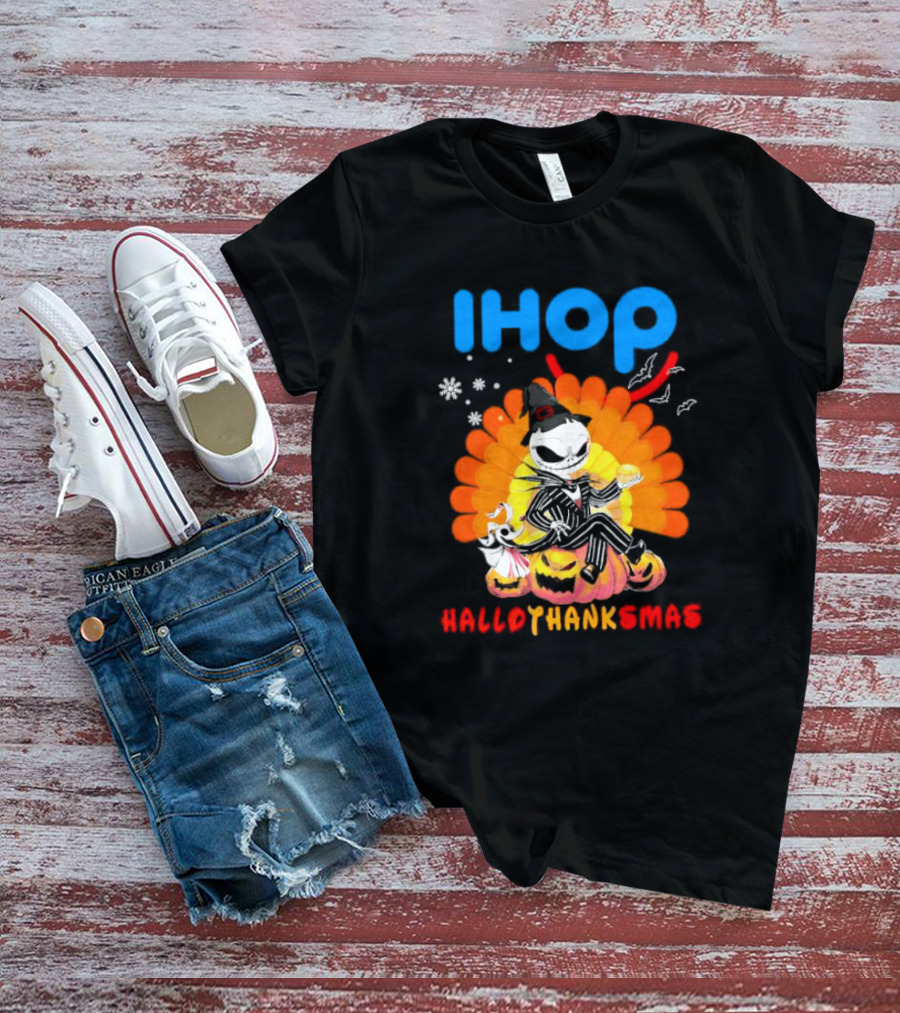 IHOP Jack Skellington HalloThanksMas Halloween T-Shirt
