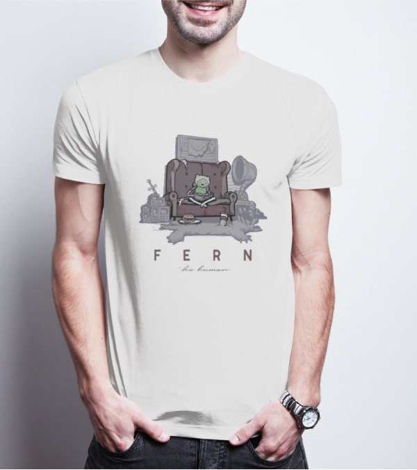 Adventure Time Fern The Human On Red Sofa With Sword And Hat T-Shirt