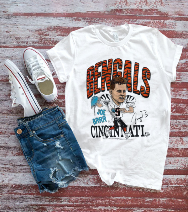 Bengals Joe Burrow Caricature Joe Brrr Cincinnati T-Shirt