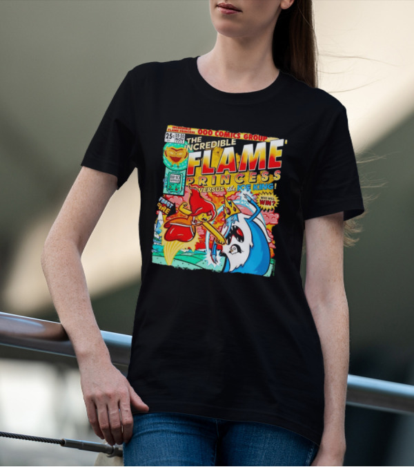 The Incredible Flame Princess Versus The Ice King Adventure Time 000 Comics Group T-Shirt