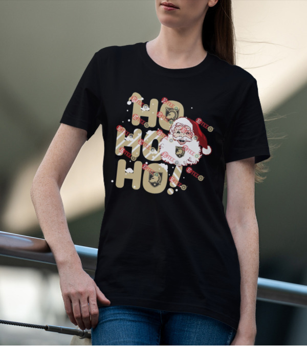 Army Black Knights Santa Claus Ho Ho Ho Christmas Holiday Cheer T-Shirt