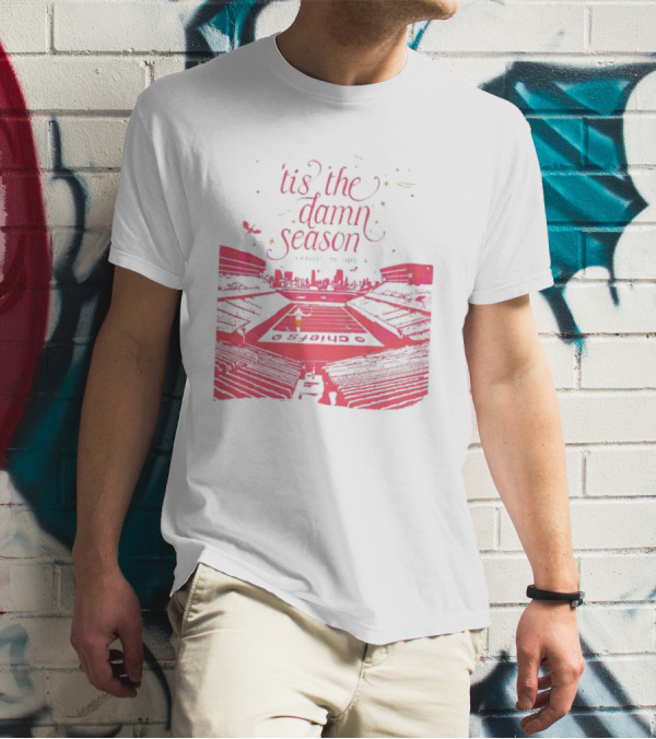 Chiefs Stadium 'Tis The Damn Season Football Night Lights T-Shirt
