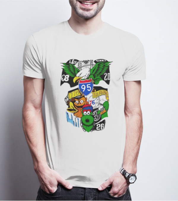Dunphy 215 Tattoo Philadelphia 1776 Eagle Mascot 95 T-Shirt