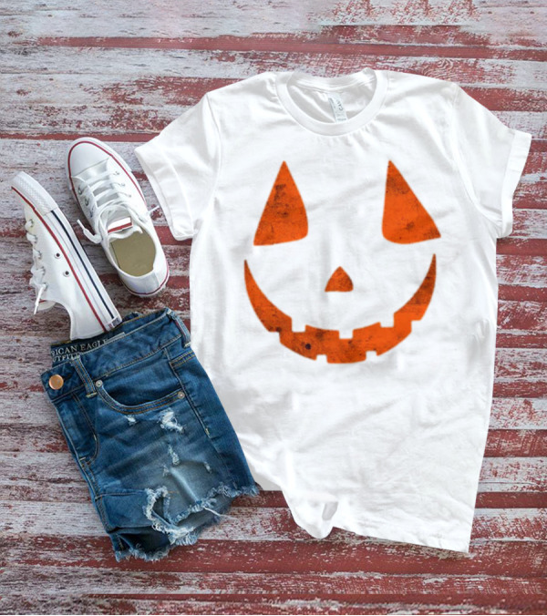 Halloween Spooky Pumpkin Face Scary Jack O Lantern T-Shirt