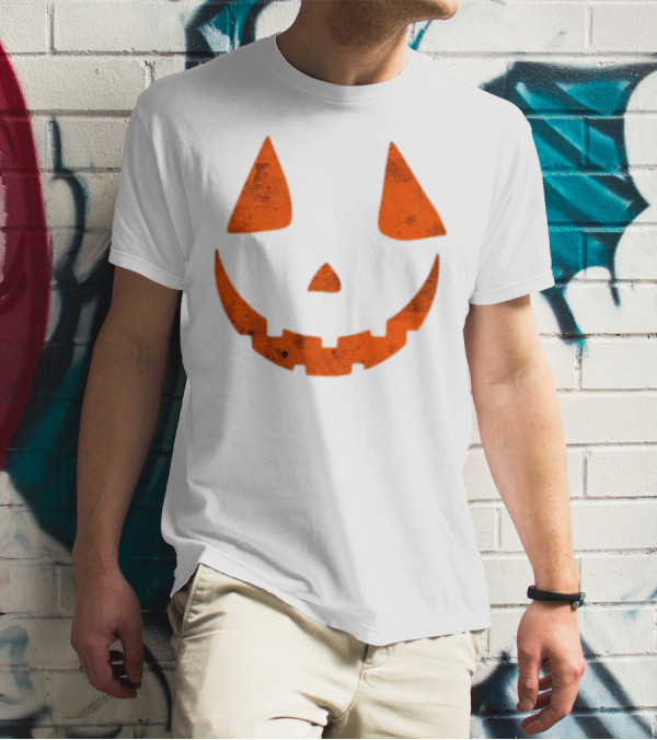 Halloween Spooky Pumpkin Face Scary Jack O Lantern T-Shirt