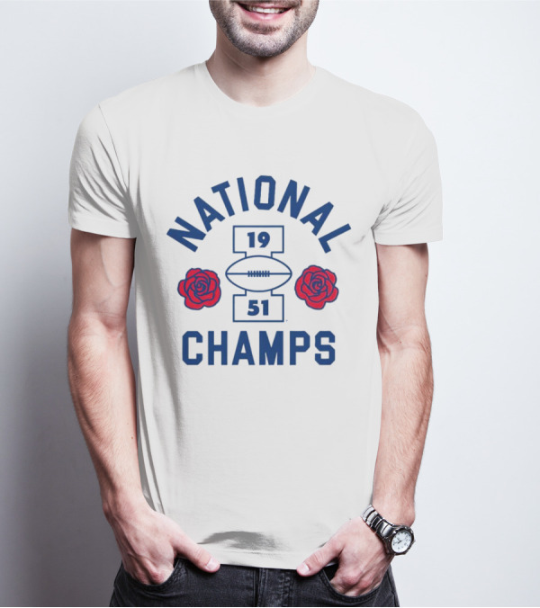Illinois National Champs 1951 Roses Football T-Shirt