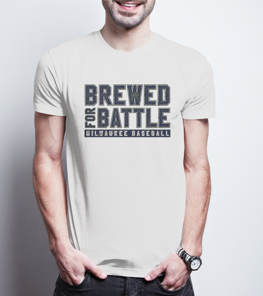 Brewed For Battle Milwaukee Baseball T-Shirt