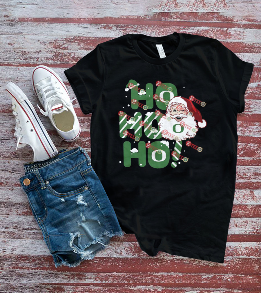 Ho Ho Ho Santa Claus Christmas Oregon Ducks T-Shirt