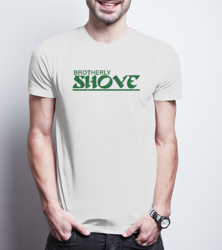 Philadelphia Football Brotherly Shove Green Text T-Shirt