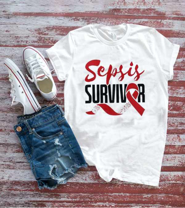 Sepsis Survivor Awareness Red T-Shirt