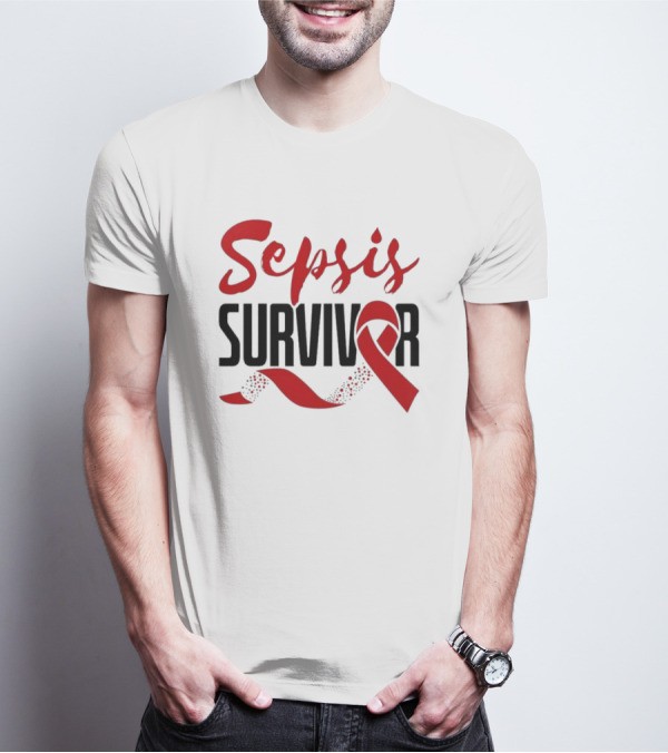 Sepsis Survivor Awareness Red T-Shirt