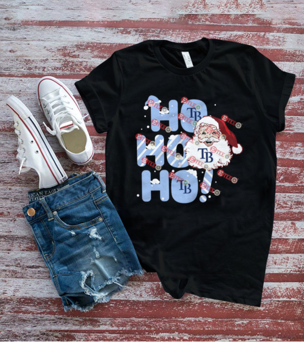 Tampa Bay Rays Santa Claus Ho Ho Ho TB Christmas Holiday T-Shirt