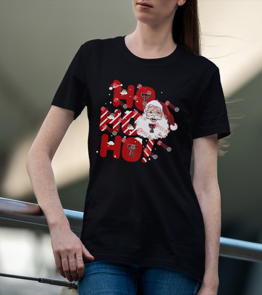 Texas Tech Red Raiders Santa Ho Ho Ho Christmas T-Shirt