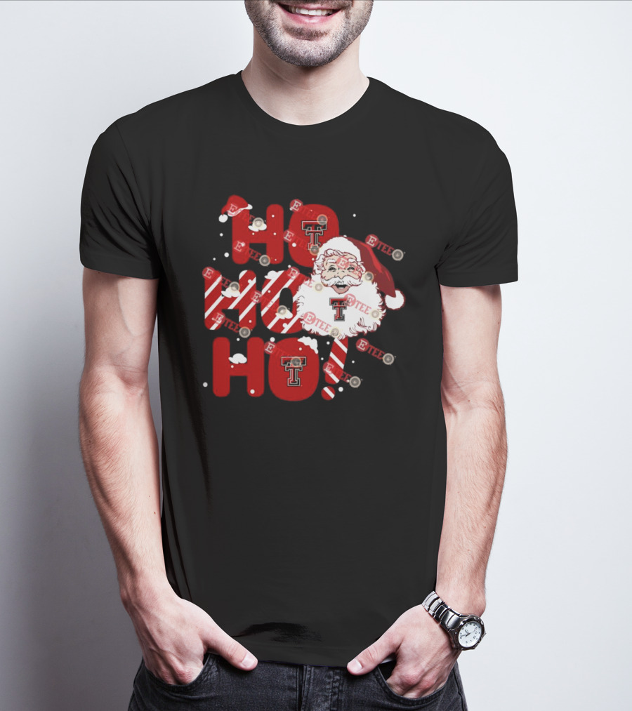 Texas Tech Red Raiders Santa Ho Ho Ho Christmas T-Shirt