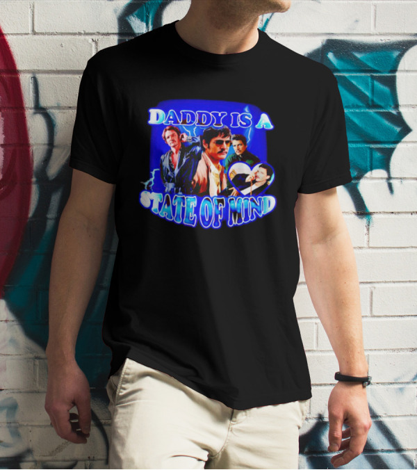 Pedro Pascal Daddy Is A State Of Mind Electric Blue Collection T-Shirt