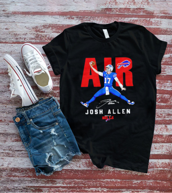 Buffalo Bills Air Josh Allen 17 Signature Football T-Shirt