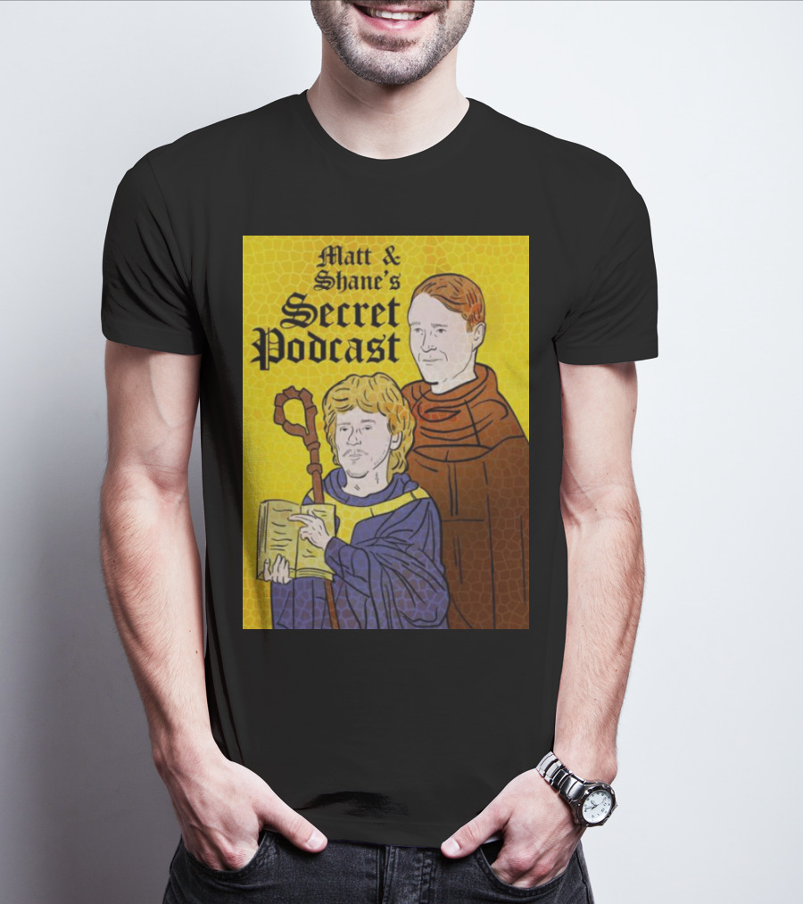 Matt And Shane's Secret Podcast Saintly Figures Mosaic T-Shirt