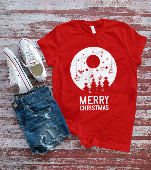 Merry Christmas Snowman Trees Stars And Presents T-Shirt