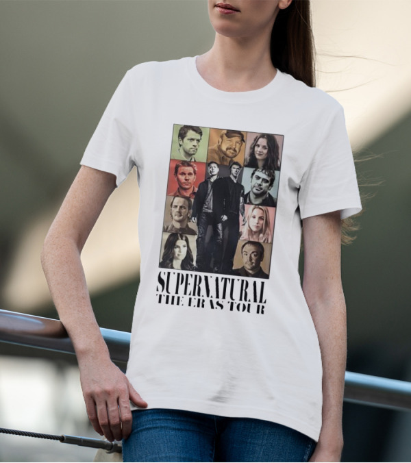 Supernatural The Eras Tour Iconic Characters Collage T-Shirt
