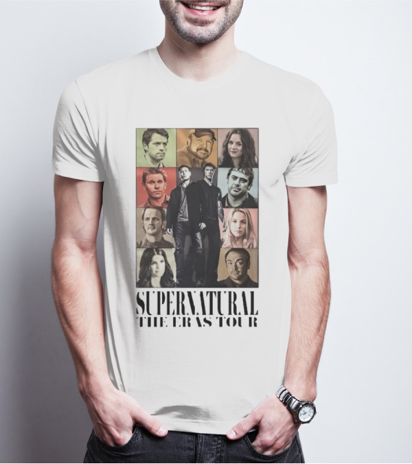 Supernatural The Eras Tour Iconic Characters Collage T-Shirt