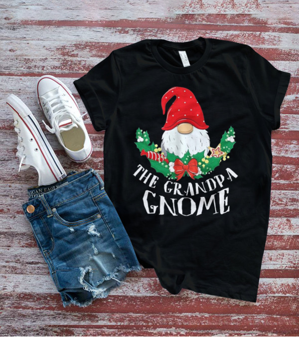 The Grandpa Gnome Funny Matching Family Christmas Party T-Shirt