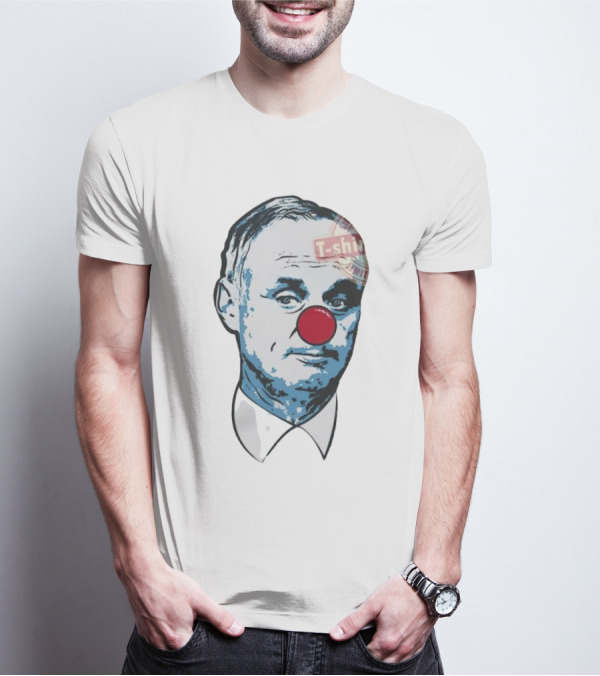 Men’s Rob Manfred Clown Parody With Red Nose And T-Shirt Label T-Shirt
