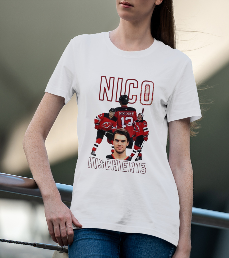 Nico Hischier 13 New Jersey Devils Hockey T-Shirt