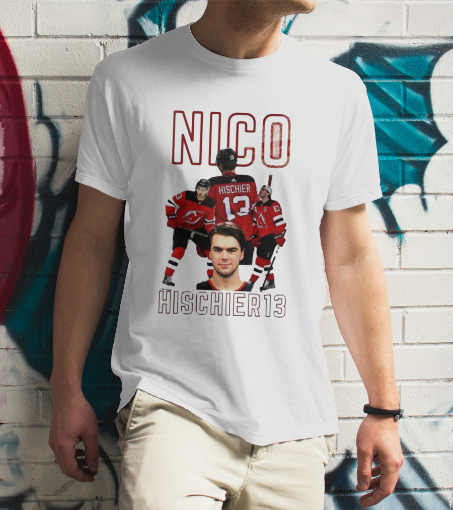 Nico Hischier 13 New Jersey Devils Hockey T-Shirt