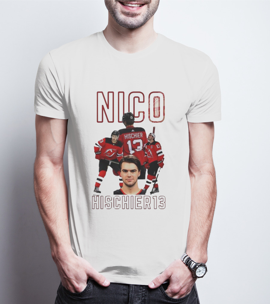Nico Hischier 13 New Jersey Devils Hockey T-Shirt