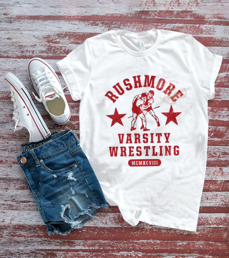 Rushmore Varsity Wrestling MCMXCVIII Red Stars Wrestlers T-Shirt