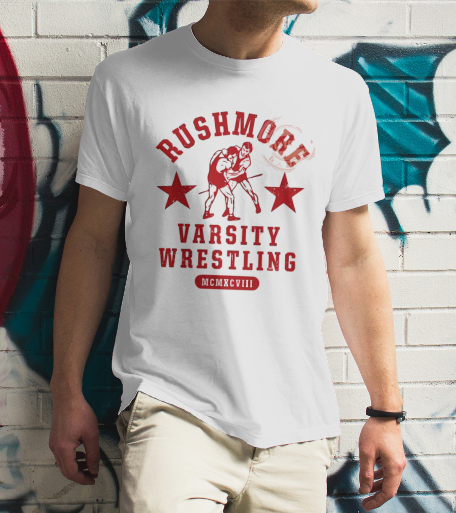 Rushmore Varsity Wrestling MCMXCVIII Red Stars Wrestlers T-Shirt